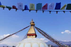 Buddhist pilgrimage site Bouddhanath in Kathmandu, Nepal.