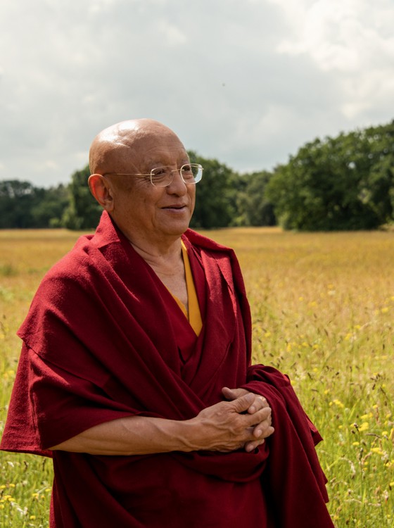 Chokyi Nyima Rinpoche Chokyi Nyima Rinpoche Tibetan Buddhism in the fields at Gomde UK.
