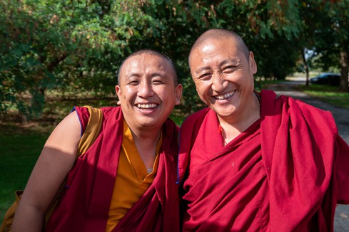 Khenpo Pema Namgyal and Lama Oser are senior Buddhist monks from Ka-Nying Shedrub Ling in Nepal.