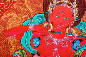 Kurukulle, female deity in Tibetan Buddhism, the Magnetizing Goddess.