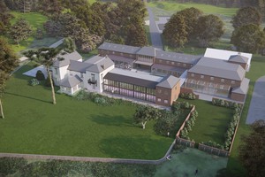 Peatland Retreat Wing Architect Impression for Buddhist Retreat and Meditation Centre Gomde UK.