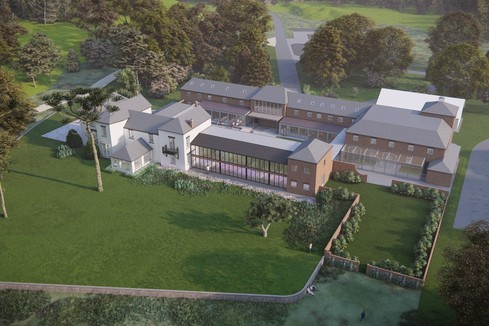 Peatland Retreat Wing Architect Impression for Buddhist Retreat and Meditation Centre Gomde UK.