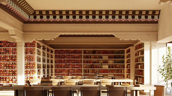 Buddhist Library full of books and text related to Buddhism, the  local environment and heritage.