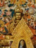 Tibetan Buddhist golden statue of Guru Rinpoche, or Padmasambhava.